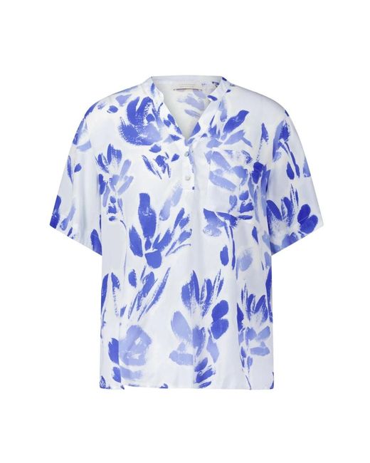 Blusa de manga corta con estampado floral Rich & Royal de color Blue