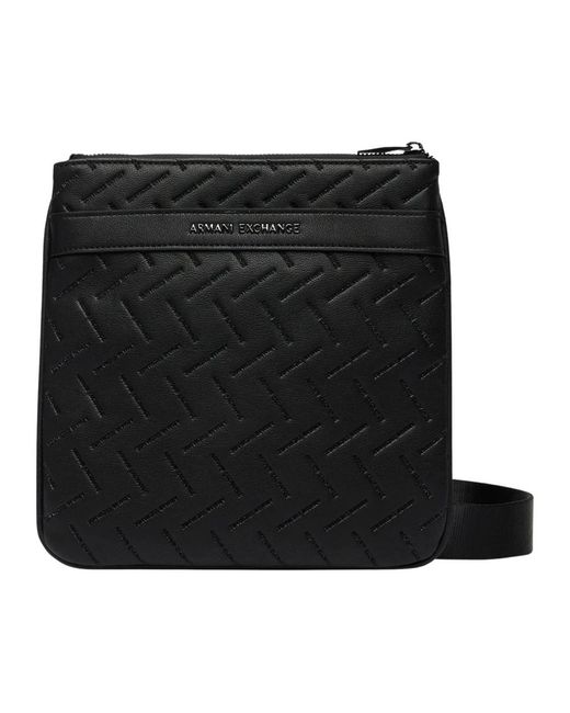 ARMANI EXCHANGE Black Messenger Bags for men