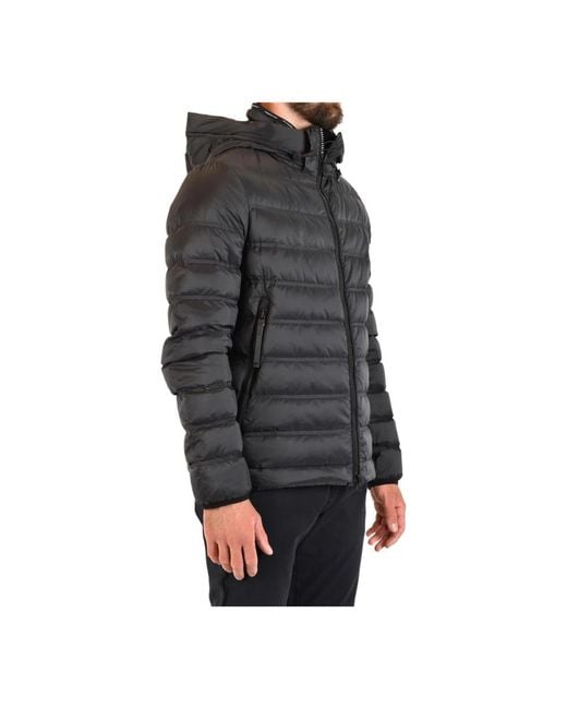 Peuterey Zwarte Hoodie Met Rits En Zakken in het Black voor heren