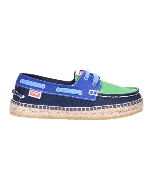 KENZO Blue Organische Baumwollbootsschuhe Im Marine-Stil