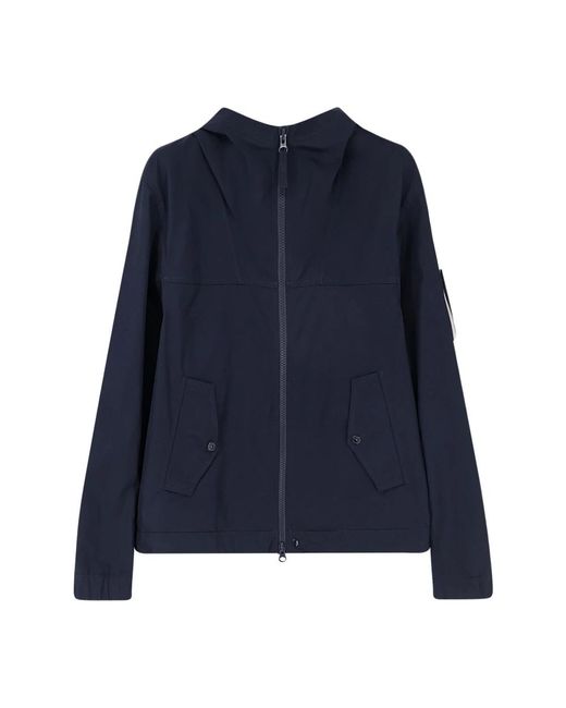Stone Island Jassen ,Blauw ,Katoen Hooded Jacket in het Blue voor heren