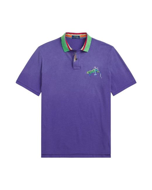 Ralph Lauren Paarse Polo Shirt Classic Fit in het Purple voor heren