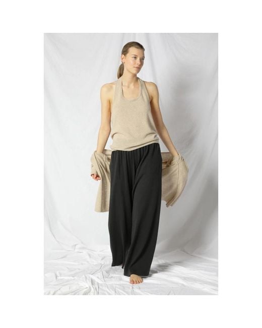 SMINFINITY Natural Fluffy Halter Top