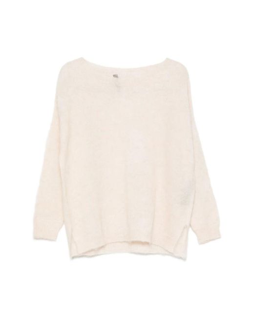 D.exterior Natural Round-Neck Knitwear