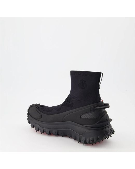 Moncler Trailgrip slip-on sockendesign sneakers in Black für Herren