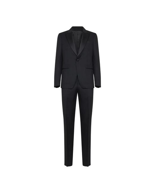 Lardini Black Single Breasted Suits for men