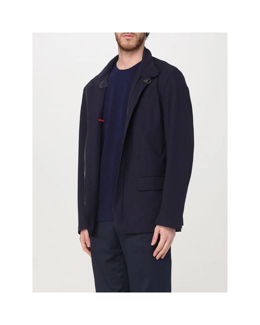 Fay Jassen ,Blauw ,Stand-Up Collar Jas in het Blue voor heren