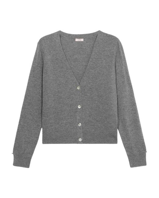 Oltre Truien & Vesten ,Grijs ,Wol Wollen Vest Met Kasjmier in het Gray