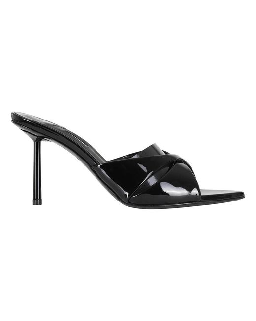Le Silla Black Heeled Mules