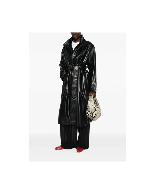 Frankie Shop Black Belted Coats