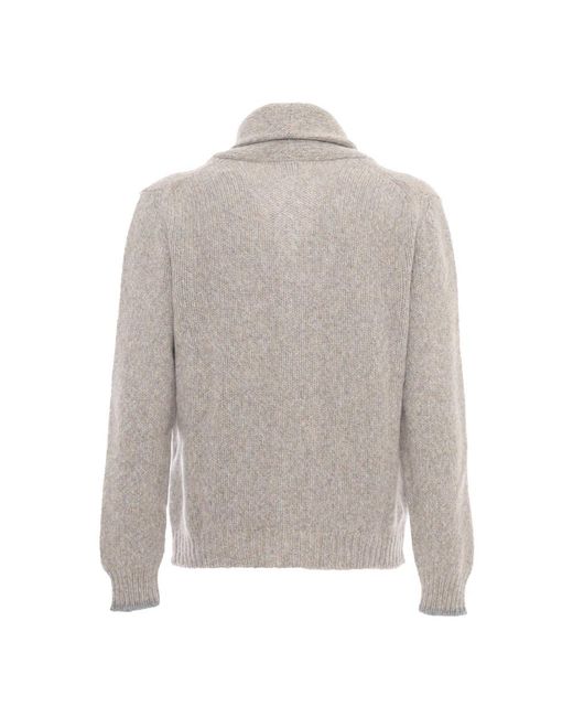 Fedeli Button Cardigan L/S Strickpullover in Gray für Herren