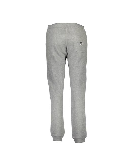 North Sails Broeken ,Grijs ,Sportieve Grijze Damesbroek Met Manchetten in het Gray voor heren