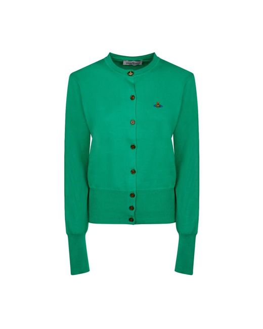 Cárdigan verde con botones de ámbar Vivienne Westwood de color Green