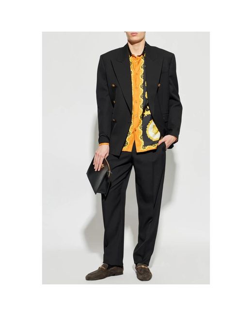 Versace Overhemden ,Veelkleurig ,Silk Shirt in het Multicolor voor heren