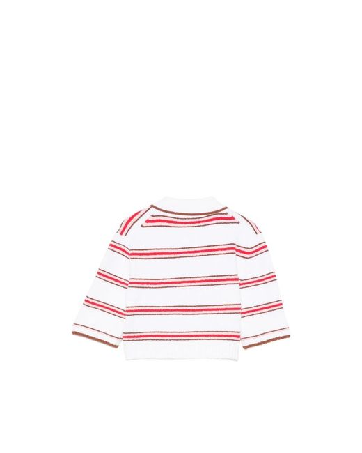 Amiri White Striped Logo-Embroidered Polo Top