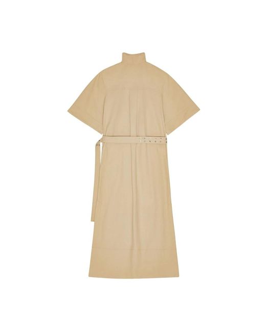 Ganni Midi Dresses in het Natural