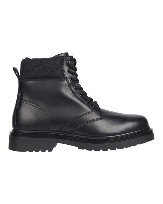 Tommy Hilfiger Black Lace-Up Boots for men