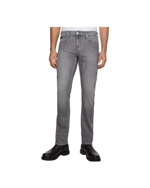 Calvin Klein Gray Skinny Jeans for men