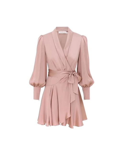 Zimmermann Pink Wrap Dresses
