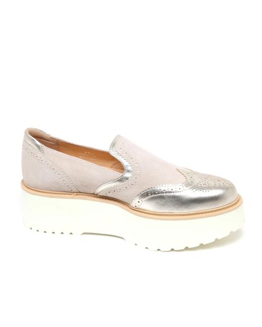 Hogan White Loafers