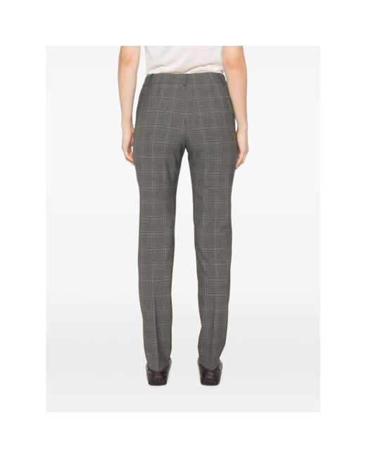 Marella Gray Slim-Fit Trousers