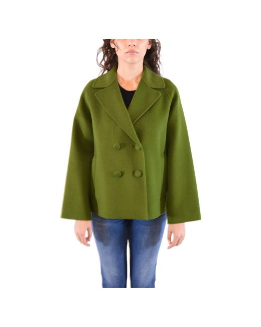 Weekend by Maxmara Green Double-Breasted Coats