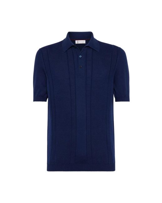 Brunello Cucinelli Blaue t-shirts und polos in Blue für Herren