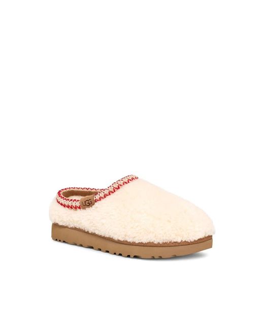 Ugg Schoenen ,Wol Tasman Maxi Curly Pantoffels Natural in het Pink