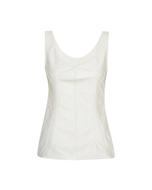 REMAIN Birger Christensen White Sleeveless Tops