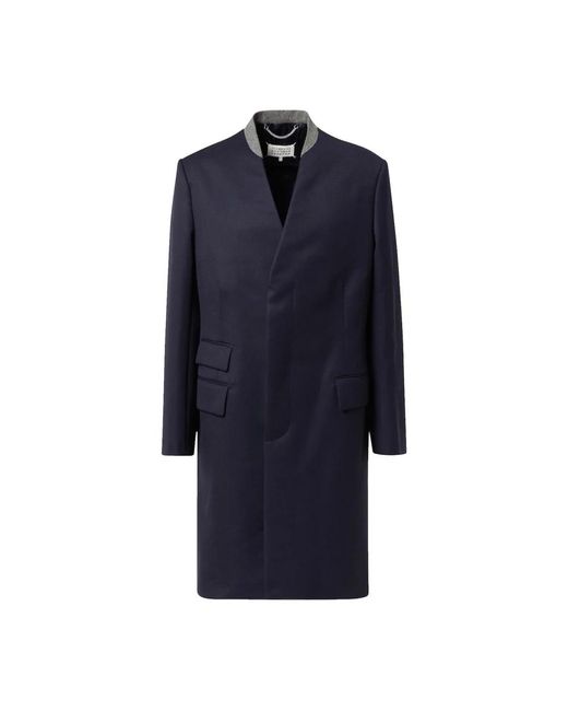 Maison Margiela Blue Single-Breasted Coats for men
