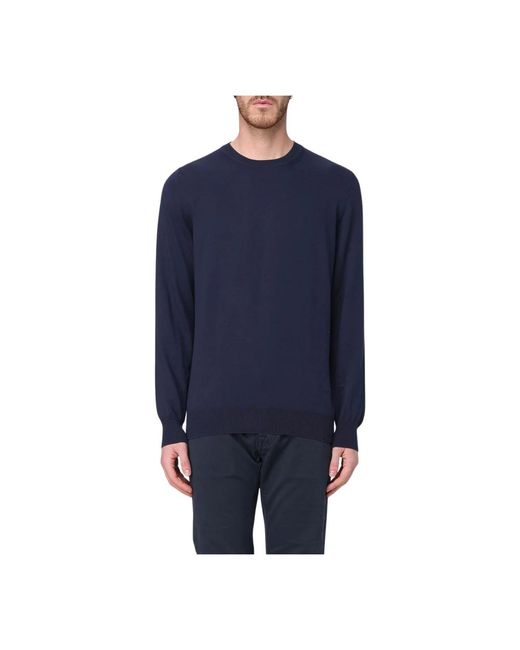 Fay Blue Round-Neck Knitwear for men