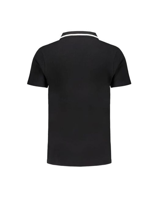 Fila Schwarzes polo-shirt mit kontrastdetails in Black für Herren