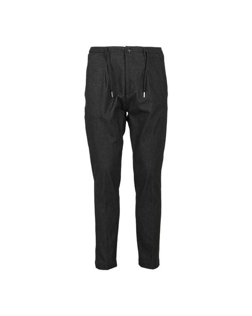 Cruna Black Slim-Fit Trousers for men