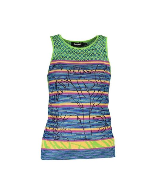 Desigual Green Grünes Baumwoll Damen Tank Top