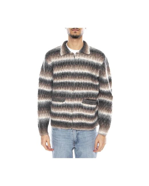 Obey Cardigans in het Gray voor heren