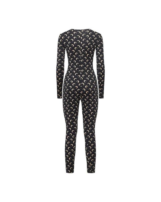 MARINE SERRE Black Jumpsuits