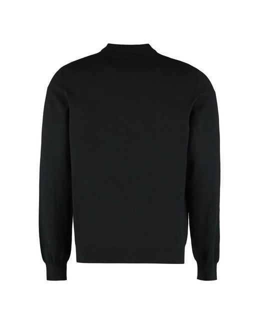 THE (Alphabet) Black Round-Neck Knitwear for men