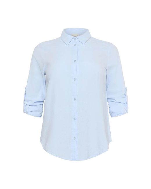 Shirts Kaffe de color Blue
