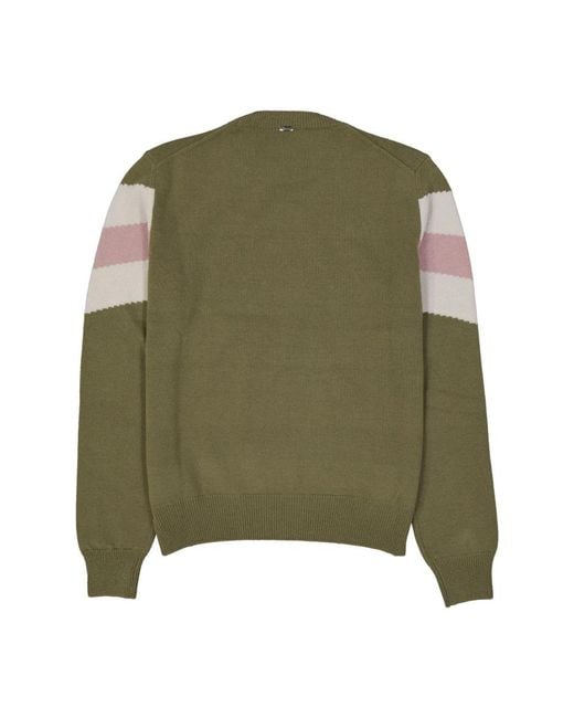 Herno Green Round-Neck Knitwear for men