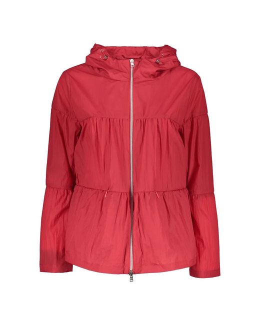 Herno Red Jacke aus techno-gewebe mit kapuze und raffungen