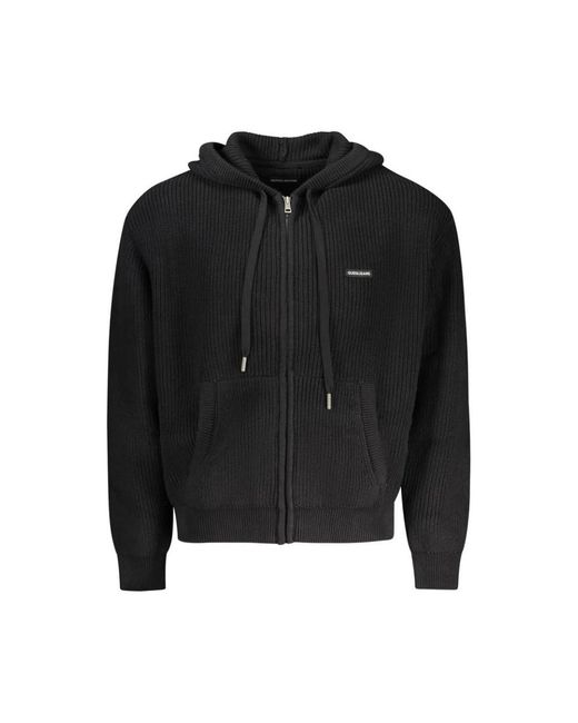 Guess Hoodies & Sweatvesten ,Zwart ,Katoen Long Amnic Cardigan Met Capuchon in het Black voor heren