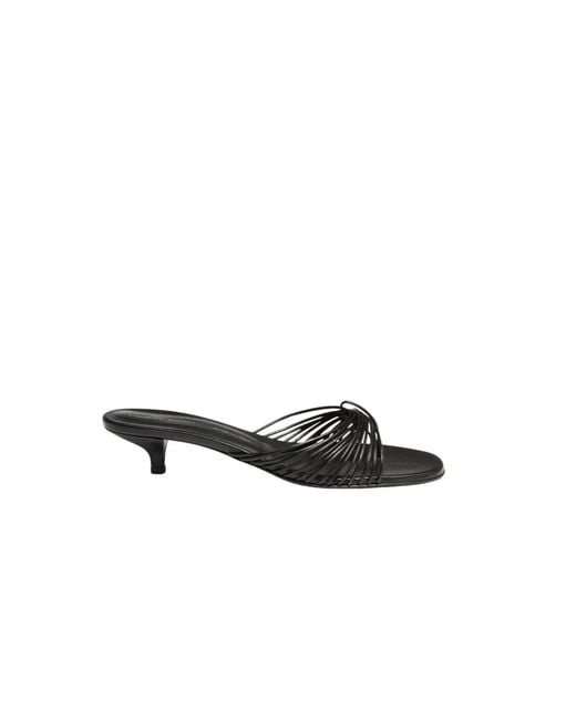 Liviana Conti Black Heeled Mules