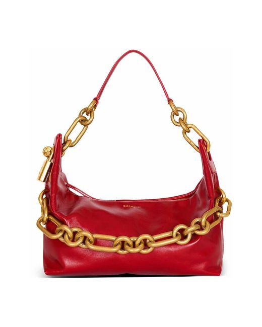 Shoulder Bags Balmain en coloris Red