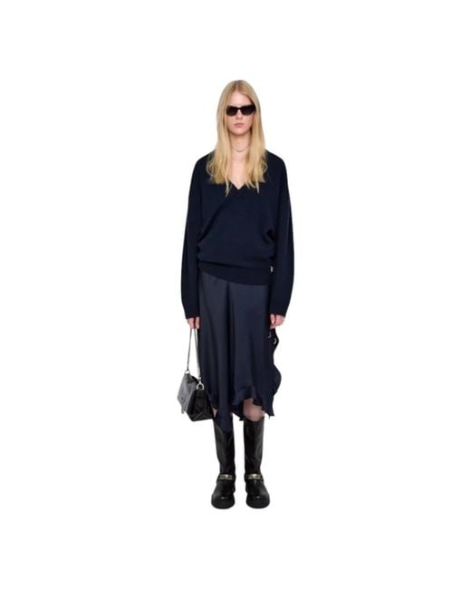 Zadig & Voltaire Blue Midi Skirts