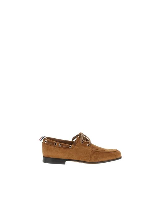 Thom Browne Brown Boat Shoes
