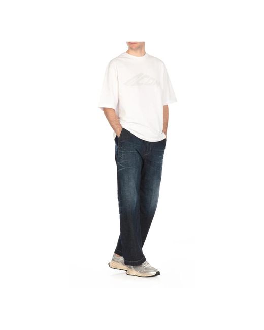 DSquared² Tops ,Wit ,Katoen Wit T-Shirt Met Logo Print in het White voor heren