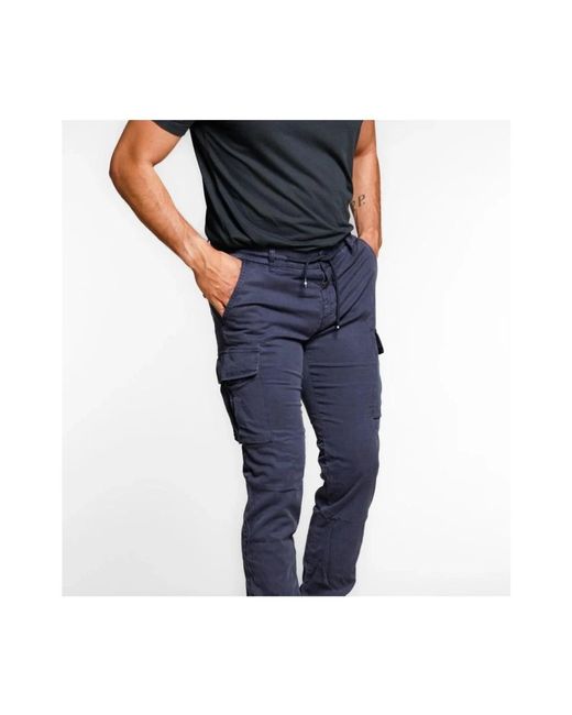 Mason's Blue Slim-Fit Trousers for men