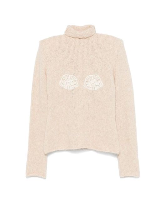 Magda Butrym Truien & Vesten ,Turtleneck Truien in het Natural