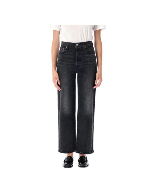 Straight Jeans Levi's en coloris Black