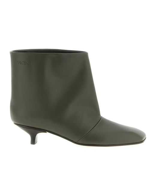 Vicini Green Heeled Boots